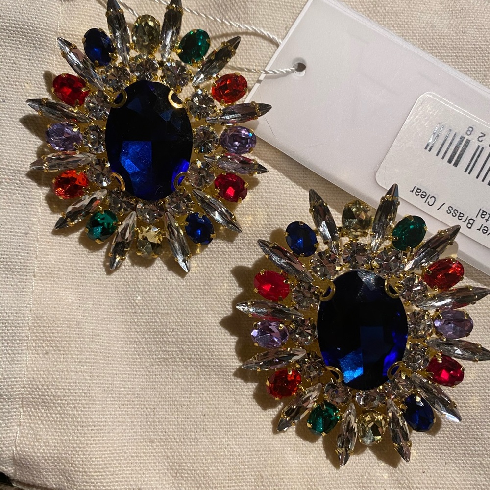 AREA LARGE STUD MOTIF EARRINGS NWT